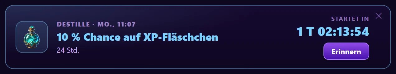 Ankündigung einer Destille