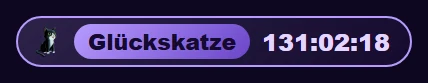 Anzeige der Glückskatze in der Kopfzeile